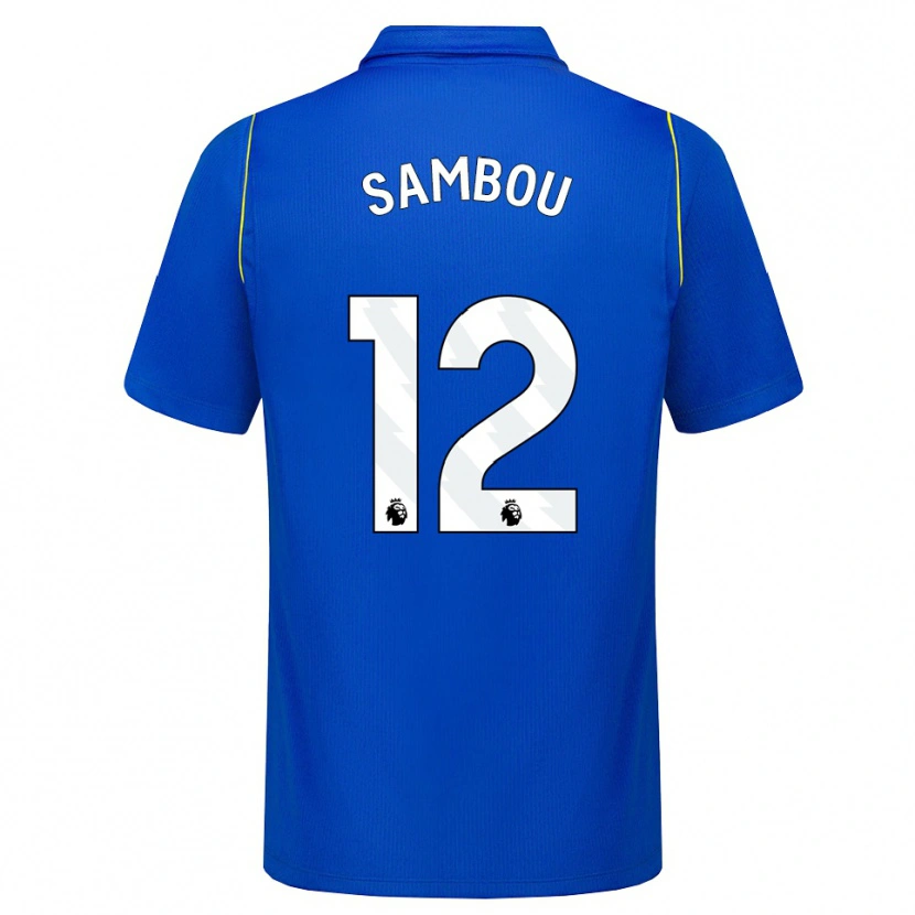 Danxen Dame Gabriel Sambou #12 Blå Gul Hjemmetrøye Drakt Trøye 2026/27 Skjorter T-Skjorte