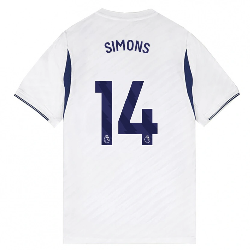 Danxen Dame Zach Simons #14 Hvit Rød Lilla Hjemmetrøye Drakt Trøye 2026/27 Skjorter T-Skjorte