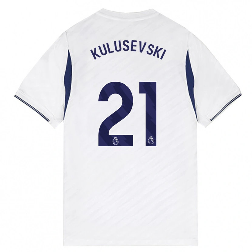 Danxen Dame Dejan Kulusevski #21 Hvit Rød Lilla Hjemmetrøye Drakt Trøye 2026/27 Skjorter T-Skjorte