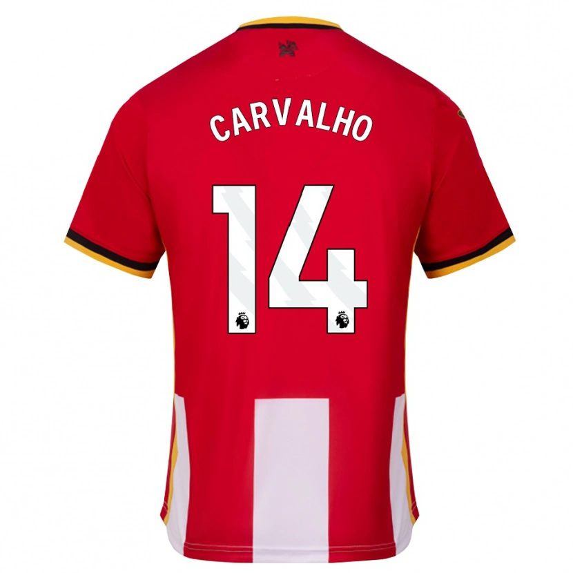 Danxen Dame Fábio Carvalho #14 Gul Svart Rød Hjemmetrøye Drakt Trøye 2026/27 Skjorter T-Skjorte