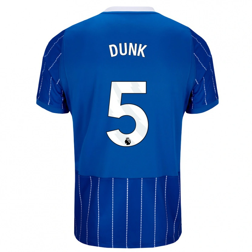 Danxen Dame Lewis Dunk #5 Mellomblå Hvit Hjemmetrøye Drakt Trøye 2026/27 Skjorter T-Skjorte
