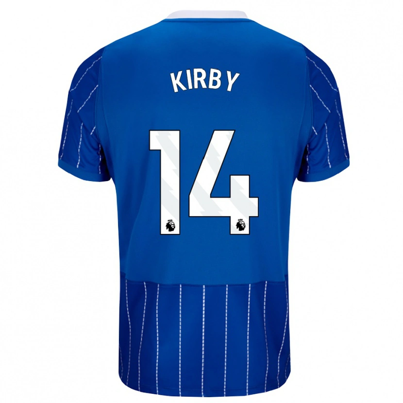 Danxen Dame Fran Kirby #14 Mellomblå Hvit Hjemmetrøye Drakt Trøye 2026/27 Skjorter T-Skjorte