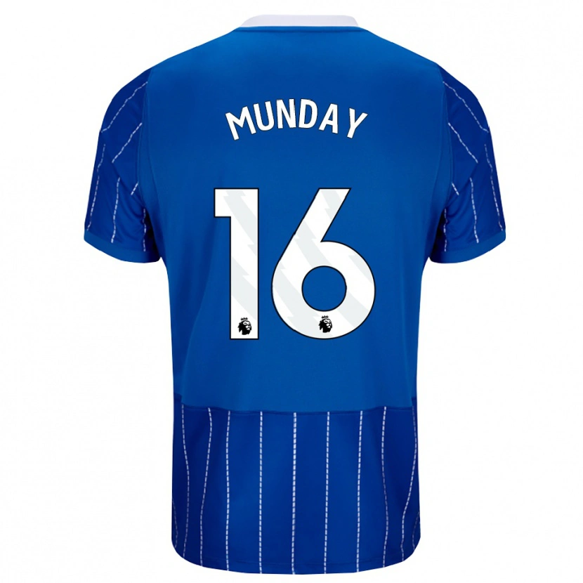 Danxen Dame George Munday #16 Mellomblå Hvit Hjemmetrøye Drakt Trøye 2026/27 Skjorter T-Skjorte