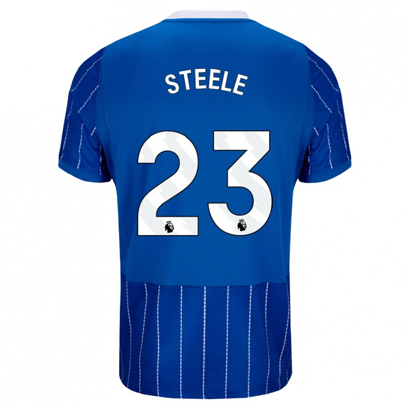 Danxen Dame Jason Steele #23 Mellomblå Hvit Hjemmetrøye Drakt Trøye 2026/27 Skjorter T-Skjorte