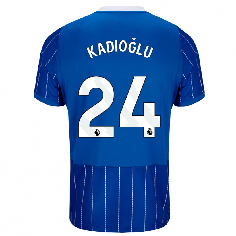 Danxen Dame Ferdi Kadıoğlu #24 Mellomblå Hvit Hjemmetrøye Drakt Trøye 2026/27 Skjorter T-Skjorte