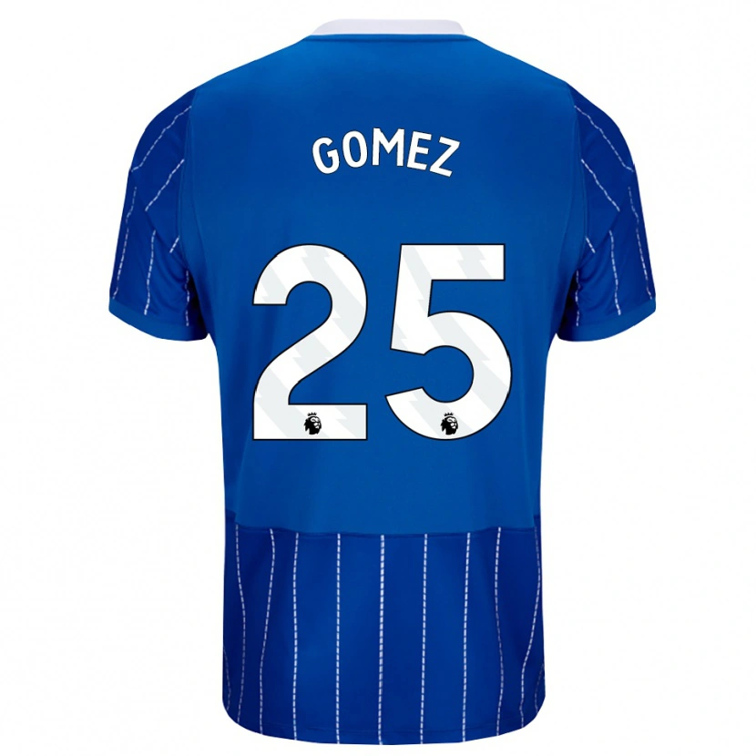 Danxen Dame Diego Gómez #25 Mellomblå Hvit Hjemmetrøye Drakt Trøye 2026/27 Skjorter T-Skjorte