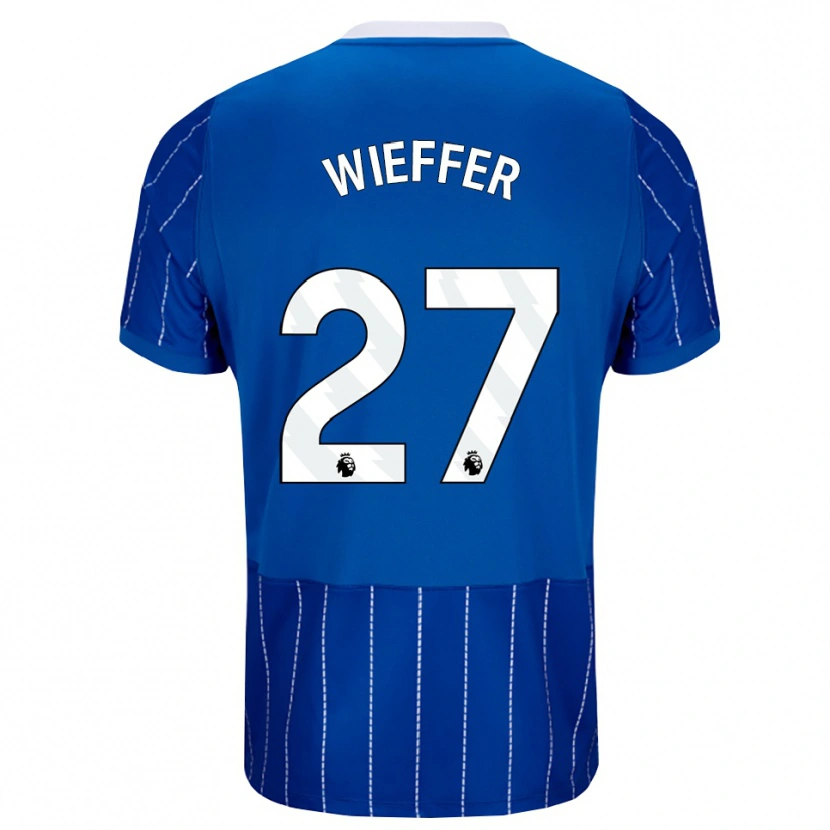 Danxen Dame Mats Wieffer #27 Mellomblå Hvit Hjemmetrøye Drakt Trøye 2026/27 Skjorter T-Skjorte