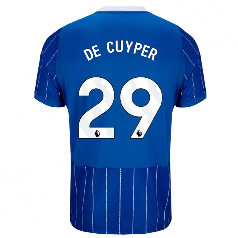 Danxen Dame Maxim De Cuyper #29 Mellomblå Hvit Hjemmetrøye Drakt Trøye 2026/27 Skjorter T-Skjorte