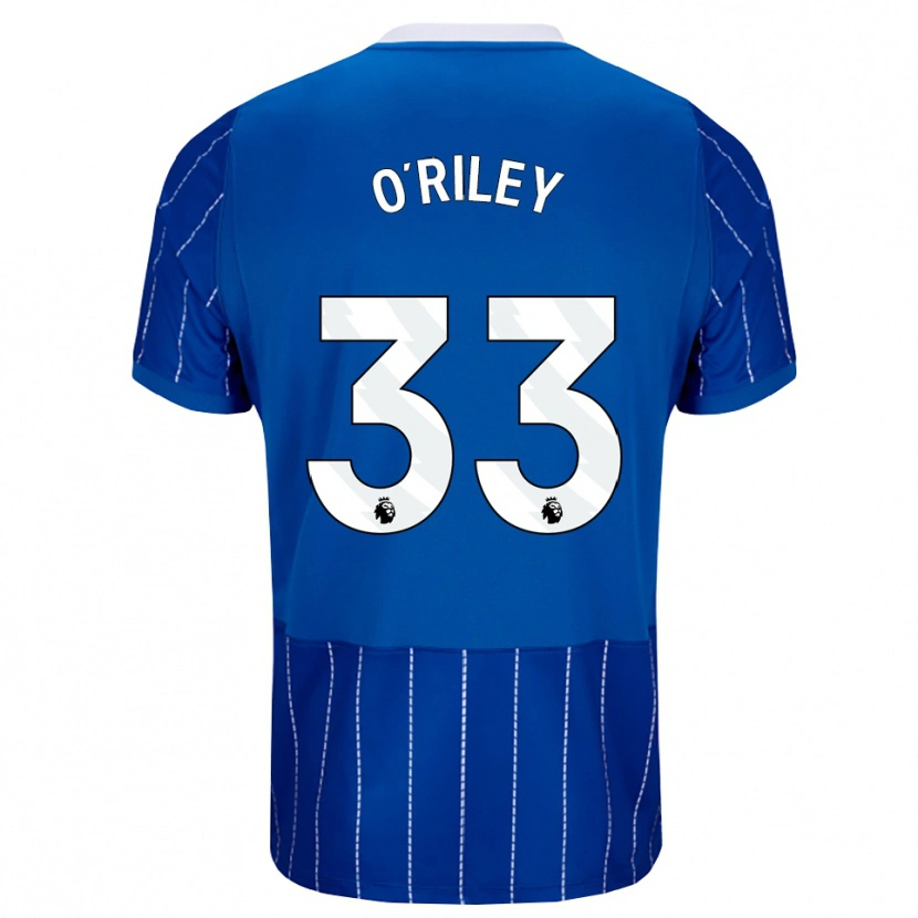 Danxen Dame Matt O'riley #33 Mellomblå Hvit Hjemmetrøye Drakt Trøye 2026/27 Skjorter T-Skjorte