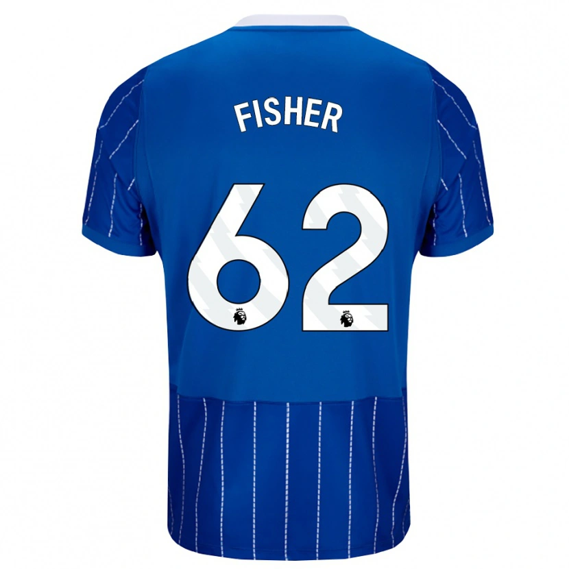Danxen Dame Hugo Fisher #62 Mellomblå Hvit Hjemmetrøye Drakt Trøye 2026/27 Skjorter T-Skjorte