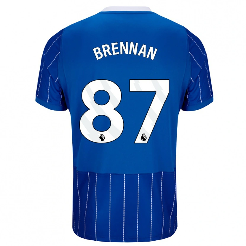 Danxen Dame Zach Brennan #87 Mellomblå Hvit Hjemmetrøye Drakt Trøye 2026/27 Skjorter T-Skjorte