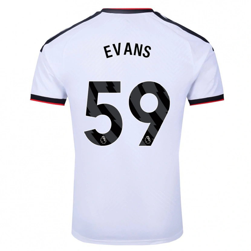 Danxen Dame Aidan Evans #59 Hvit Svart Rød Hjemmetrøye Drakt Trøye 2026/27 Skjorter T-Skjorte