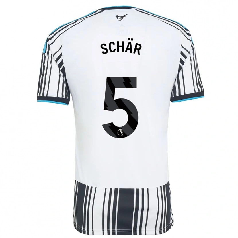 Danxen Dame Fabian Schär #5 Himmelblå Svart Hvit Hjemmetrøye Drakt Trøye 2026/27 Skjorter T-Skjorte