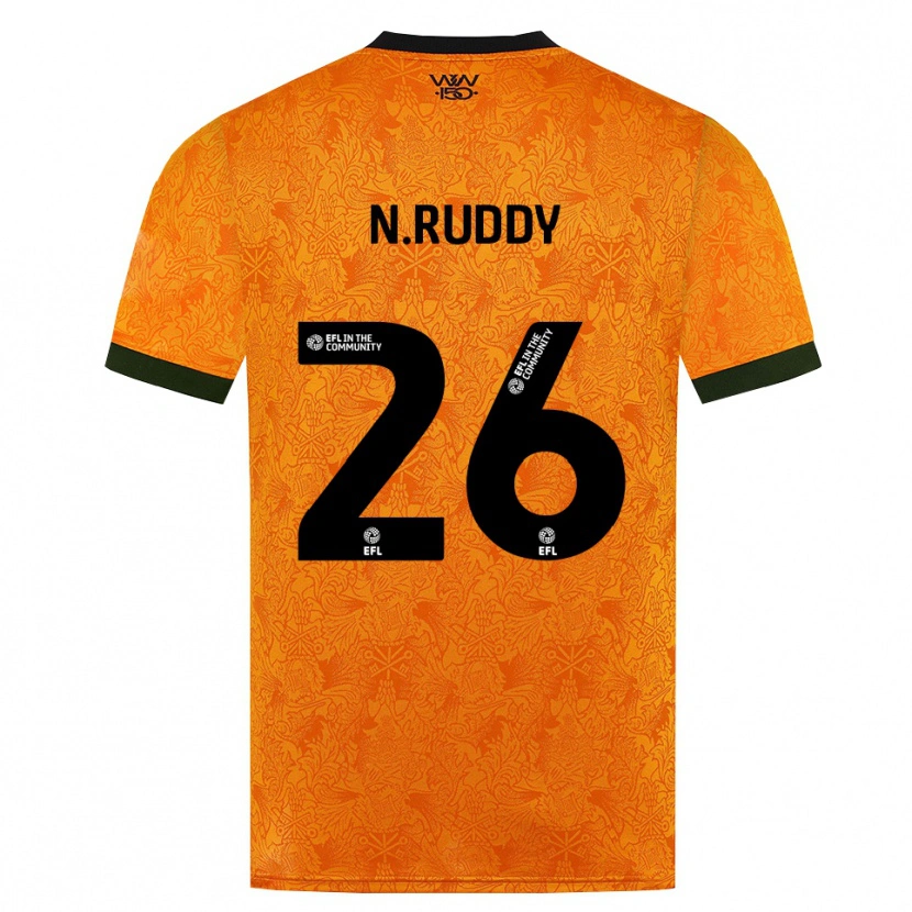 Danxen Dame John Ruddy #26 Oransje Svart Hjemmetrøye Drakt Trøye 2026/27 Skjorter T-Skjorte