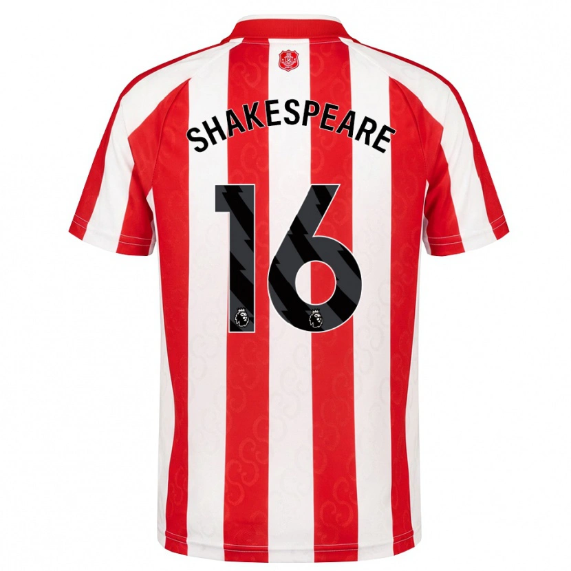 Danxen Dame Caleb Shakespeare #16 Rød Hvit Svart Hjemmetrøye Drakt Trøye 2026/27 Skjorter T-Skjorte
