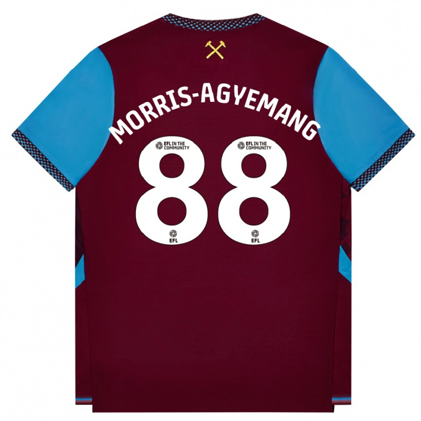 Danxen Dame Reggie Morris-Agyemang #88 Burgunder Blå Kornblomst Hjemmetrøye Drakt Trøye 2026/27 Skjorter T-Skjorte