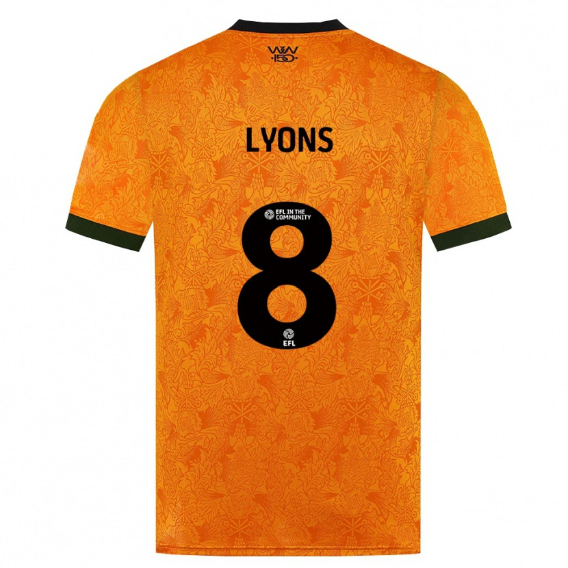 Danxen Dame Connor Lyons #8 Oransje Svart Hjemmetrøye Drakt Trøye 2026/27 Skjorter T-Skjorte