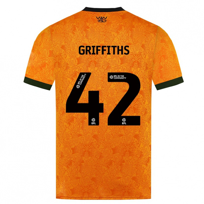 Danxen Dame Harvey Griffiths #42 Oransje Svart Hjemmetrøye Drakt Trøye 2026/27 Skjorter T-Skjorte