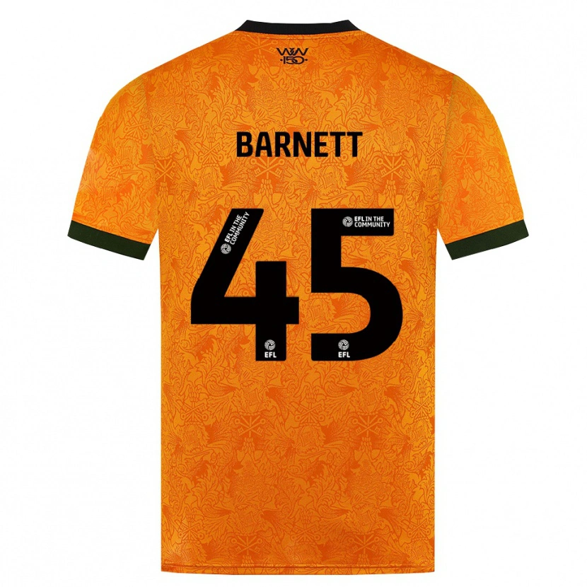 Danxen Dame Ty Barnett #45 Oransje Svart Hjemmetrøye Drakt Trøye 2026/27 Skjorter T-Skjorte