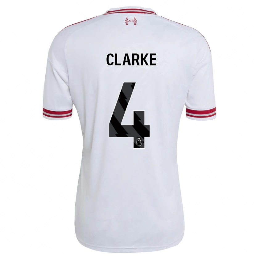Danxen Dame Lucas Clarke #4 Rød Hvit Bortetrøye Drakt Trøye 2026/27 Skjorter T-Skjorte