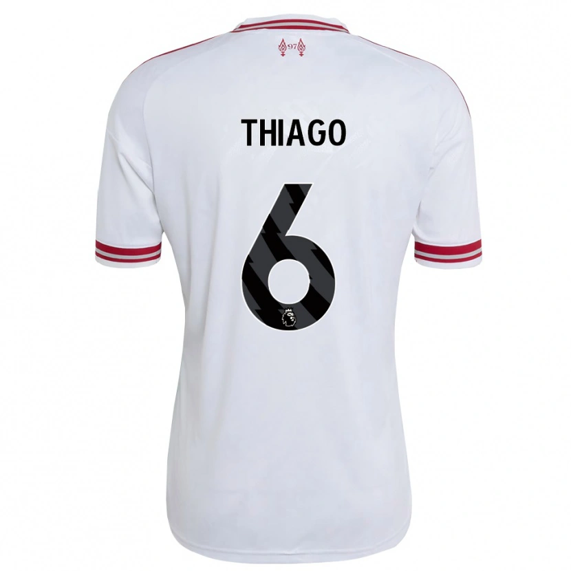 Danxen Dame Thiago #6 Rød Hvit Bortetrøye Drakt Trøye 2026/27 Skjorter T-Skjorte