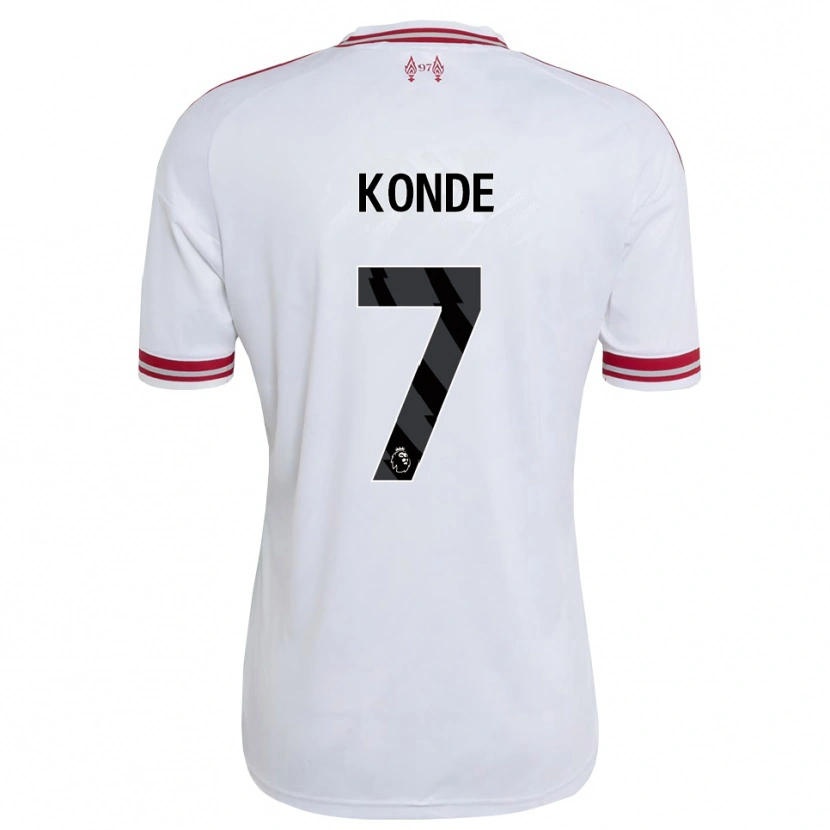 Danxen Dame Isaac Konde #7 Rød Hvit Bortetrøye Drakt Trøye 2026/27 Skjorter T-Skjorte