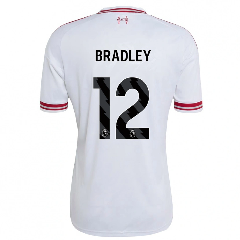 Danxen Dame Conor Bradley #12 Rød Hvit Bortetrøye Drakt Trøye 2026/27 Skjorter T-Skjorte