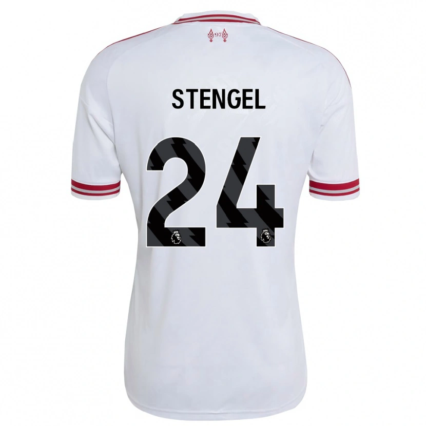 Danxen Dame Katie Stengel #24 Rød Hvit Bortetrøye Drakt Trøye 2026/27 Skjorter T-Skjorte