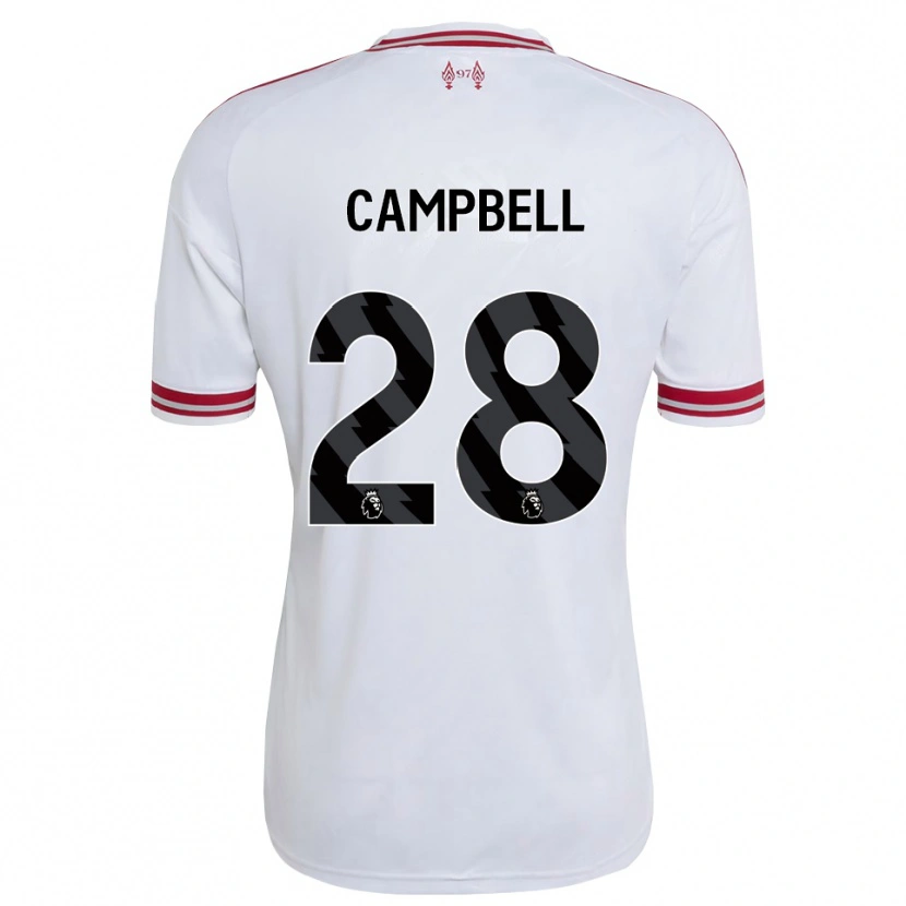 Danxen Dame Megan Campbell #28 Rød Hvit Bortetrøye Drakt Trøye 2026/27 Skjorter T-Skjorte