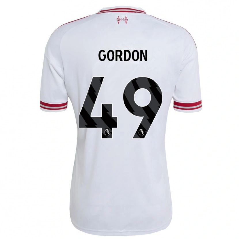 Danxen Dame Kaide Gordon #49 Rød Hvit Bortetrøye Drakt Trøye 2026/27 Skjorter T-Skjorte