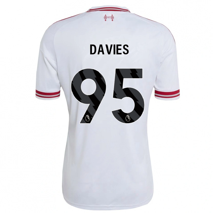 Danxen Dame Harvey Davies #95 Rød Hvit Bortetrøye Drakt Trøye 2026/27 Skjorter T-Skjorte