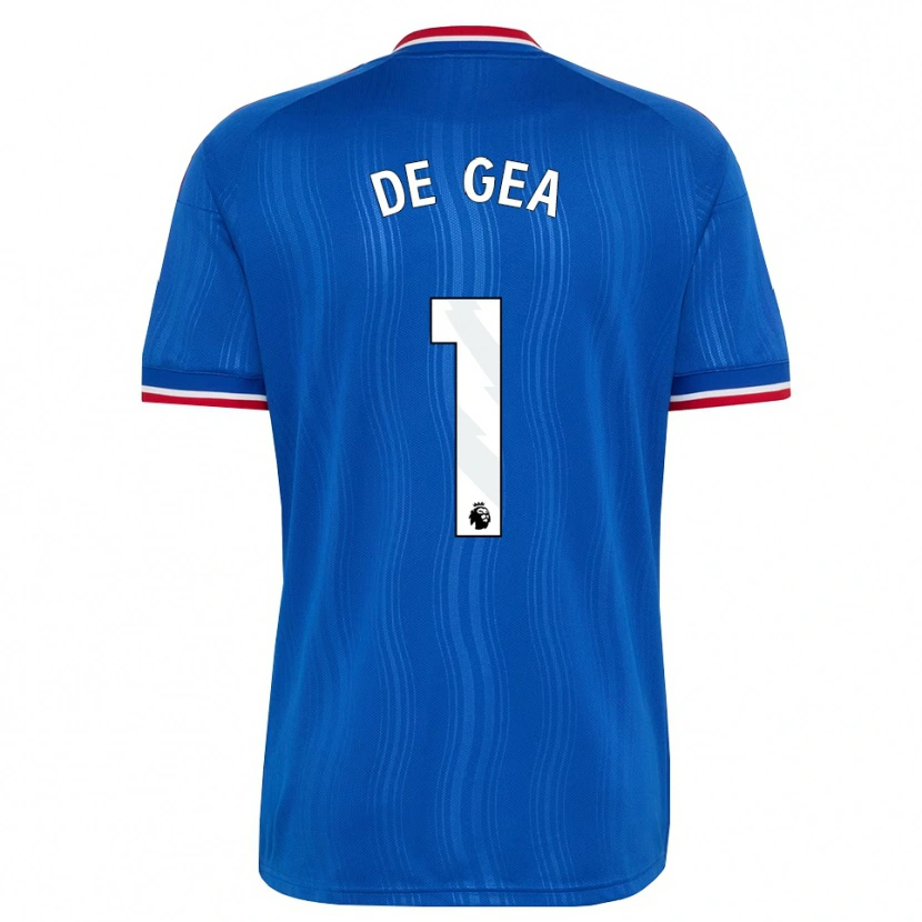 Danxen Dame David De Gea #1 Blå Hvit Rød Bortetrøye Drakt Trøye 2026/27 Skjorter T-Skjorte