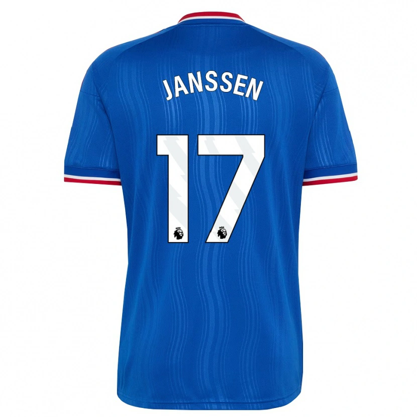 Danxen Dame Dominique Janssen #17 Blå Hvit Rød Bortetrøye Drakt Trøye 2026/27 Skjorter T-Skjorte