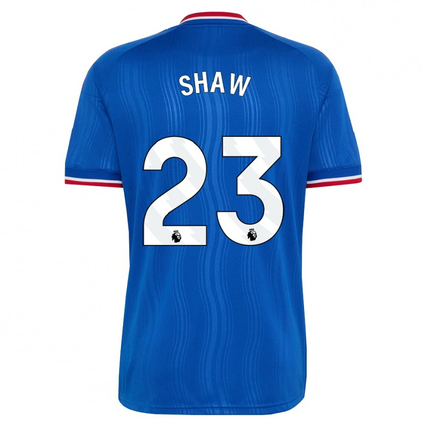 Danxen Dame Luke Shaw #23 Blå Hvit Rød Bortetrøye Drakt Trøye 2026/27 Skjorter T-Skjorte
