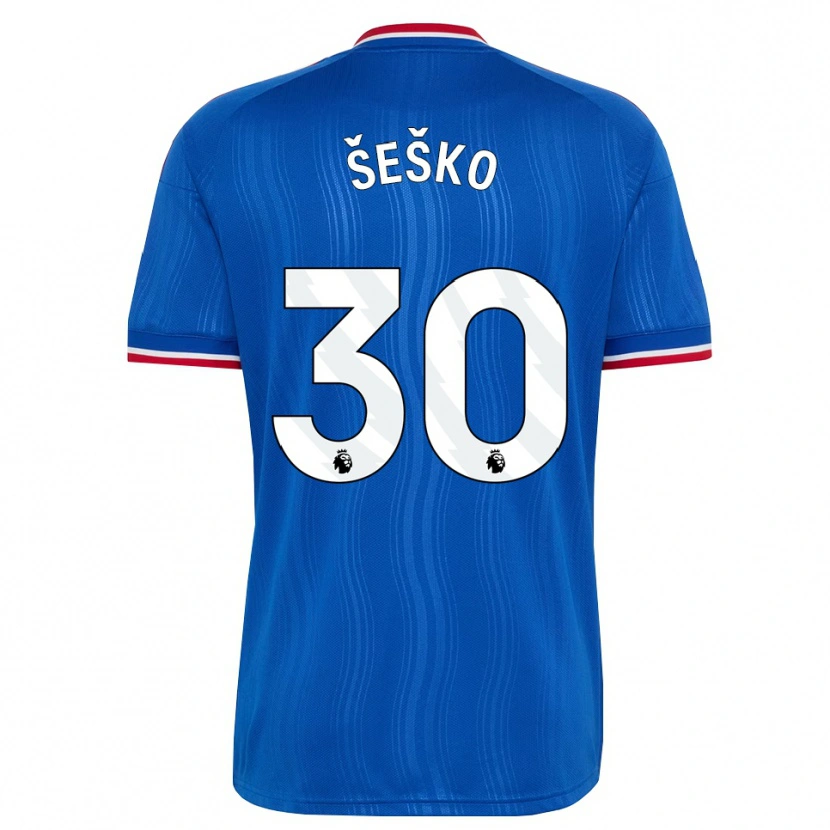 Danxen Dame Benjamin Sesko #30 Blå Hvit Rød Bortetrøye Drakt Trøye 2026/27 Skjorter T-Skjorte