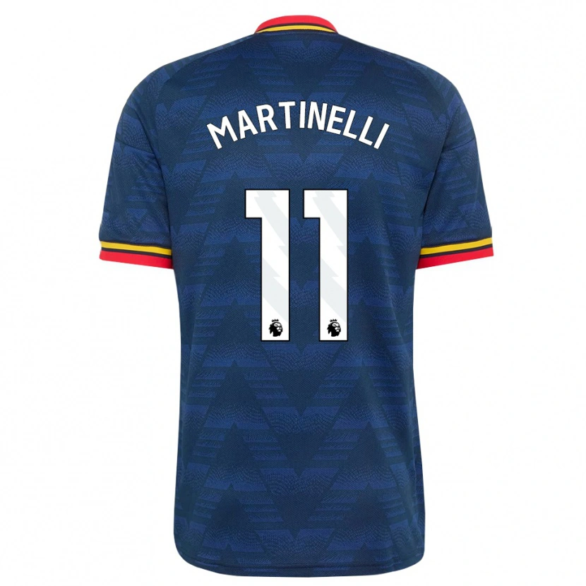 Danxen Dame Gabriel Martinelli #11 Midnattblå Gul Rød Bortetrøye Drakt Trøye 2026/27 Skjorter T-Skjorte