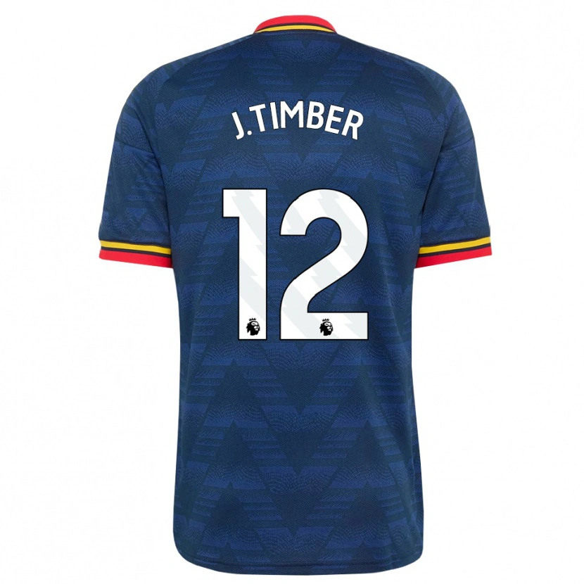 Danxen Dame Jurriën Timber #12 Midnattblå Gul Rød Bortetrøye Drakt Trøye 2026/27 Skjorter T-Skjorte