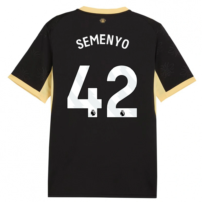 Danxen Dame Antoine Semenyo #42 Svart Gul Bortetrøye Drakt Trøye 2026/27 Skjorter T-Skjorte