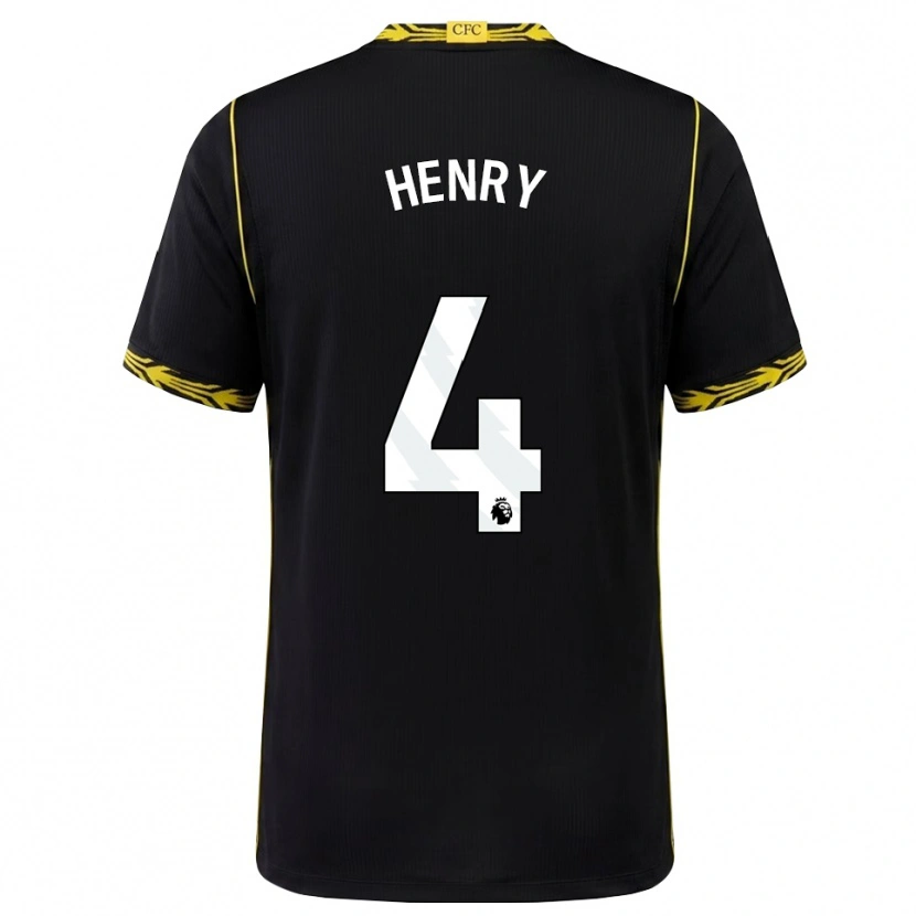 Danxen Dame Josh Henry #4 Svart Gul Bortetrøye Drakt Trøye 2026/27 Skjorter T-Skjorte