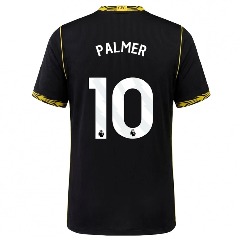 Danxen Dame Cole Palmer #10 Svart Gul Bortetrøye Drakt Trøye 2026/27 Skjorter T-Skjorte