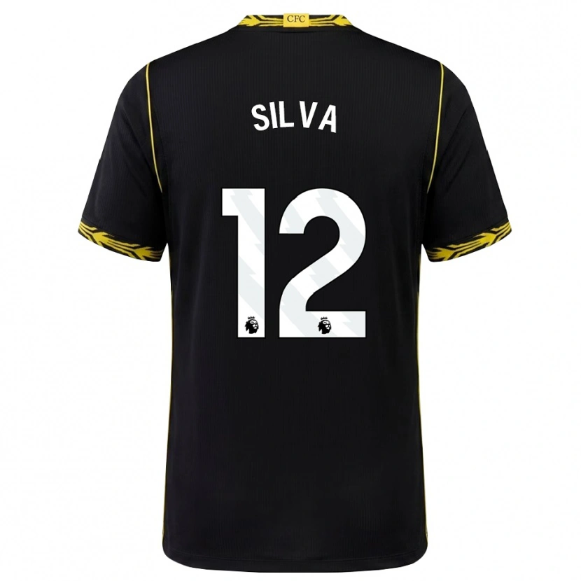 Danxen Dame Isago Silva #12 Svart Gul Bortetrøye Drakt Trøye 2026/27 Skjorter T-Skjorte