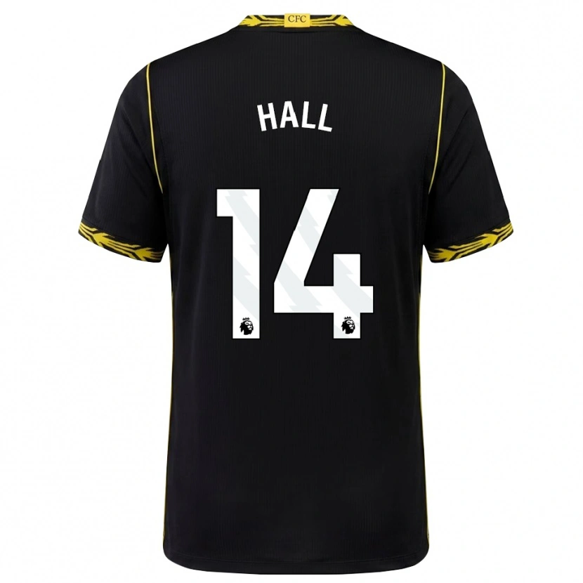 Danxen Dame Jacob Hall #14 Svart Gul Bortetrøye Drakt Trøye 2026/27 Skjorter T-Skjorte
