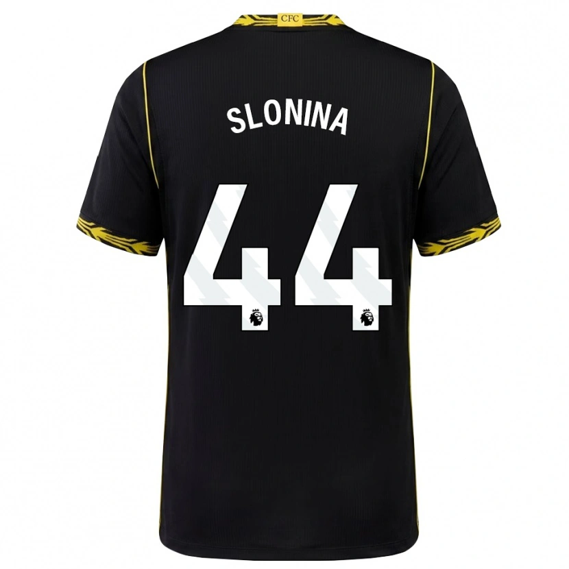 Danxen Dame Gabriel Slonina #44 Svart Gul Bortetrøye Drakt Trøye 2026/27 Skjorter T-Skjorte
