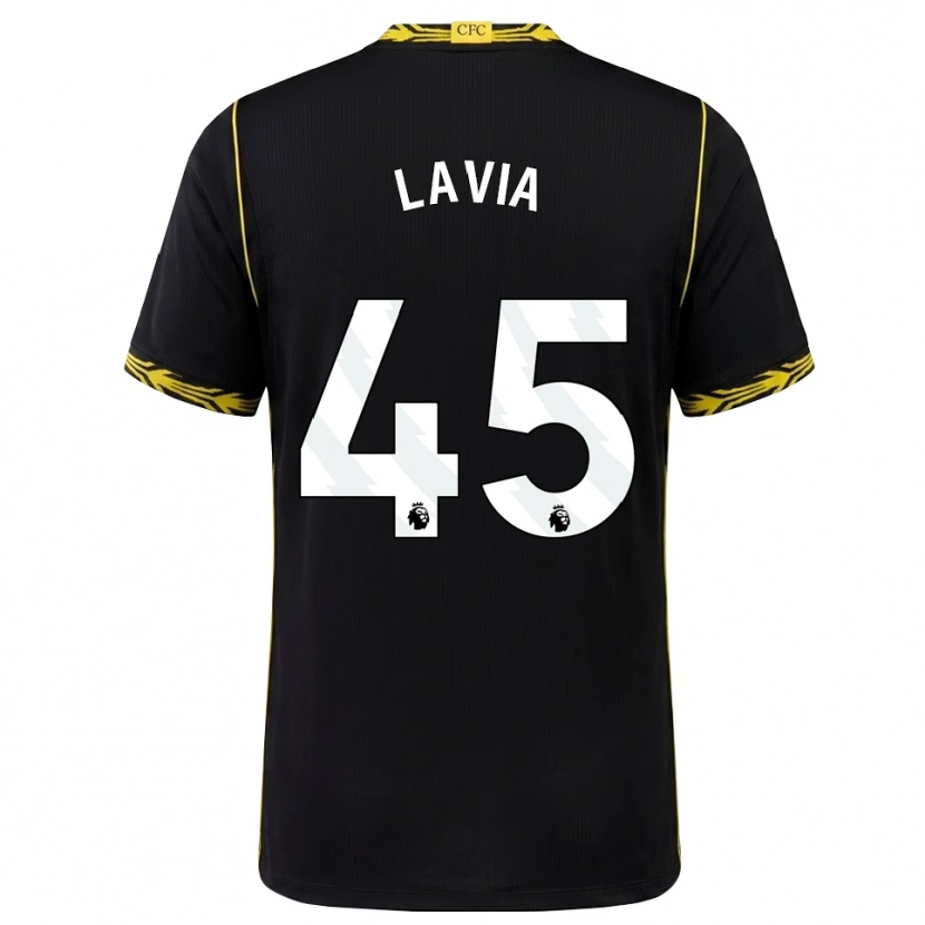 Danxen Dame Roméo Lavia #45 Svart Gul Bortetrøye Drakt Trøye 2026/27 Skjorter T-Skjorte