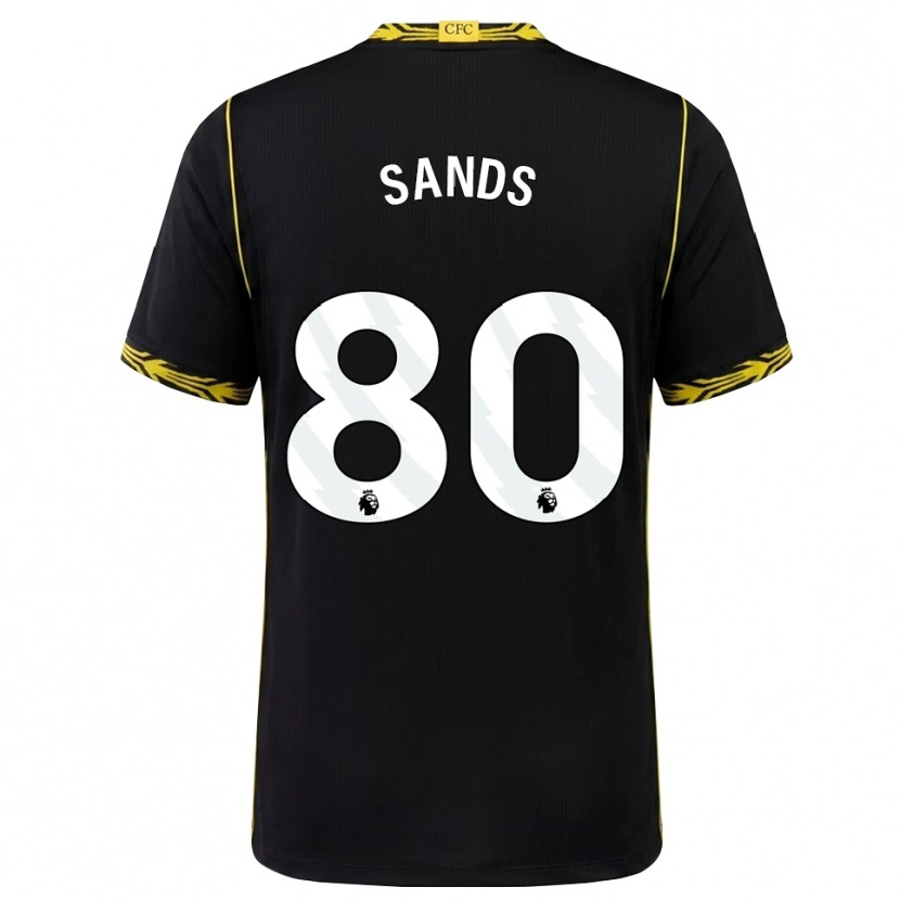 Danxen Dame Hudson Sands #80 Svart Gul Bortetrøye Drakt Trøye 2026/27 Skjorter T-Skjorte
