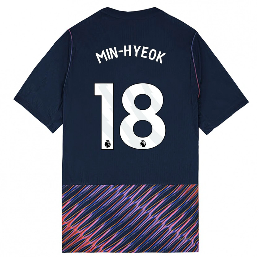 Danxen Dame Min-Hyeok Yang #18 Kongeblå Hvit Bortetrøye Drakt Trøye 2026/27 Skjorter T-Skjorte