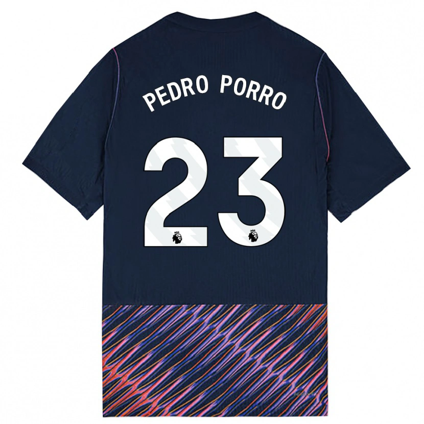 Danxen Dame Pedro Porro #23 Kongeblå Hvit Bortetrøye Drakt Trøye 2026/27 Skjorter T-Skjorte