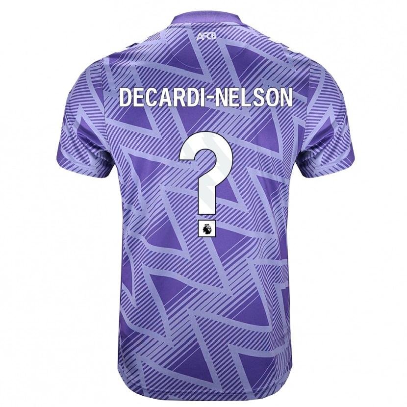 Danxen Dame Denzel Decardi-Nelson #0 Blek Fiolettrød Hvit Bortetrøye Drakt Trøye 2026/27 Skjorter T-Skjorte