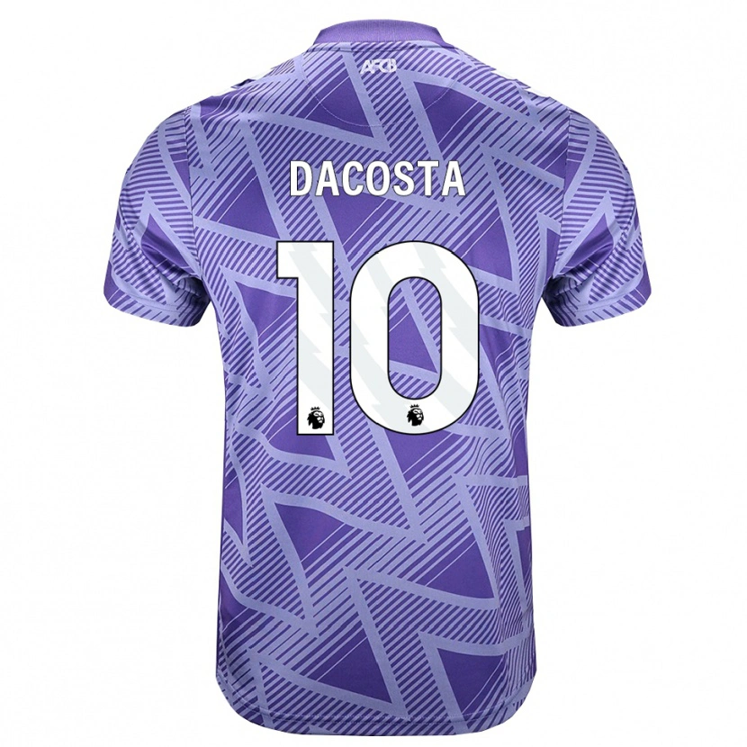 Danxen Dame Michael Dacosta #10 Blek Fiolettrød Hvit Bortetrøye Drakt Trøye 2026/27 Skjorter T-Skjorte