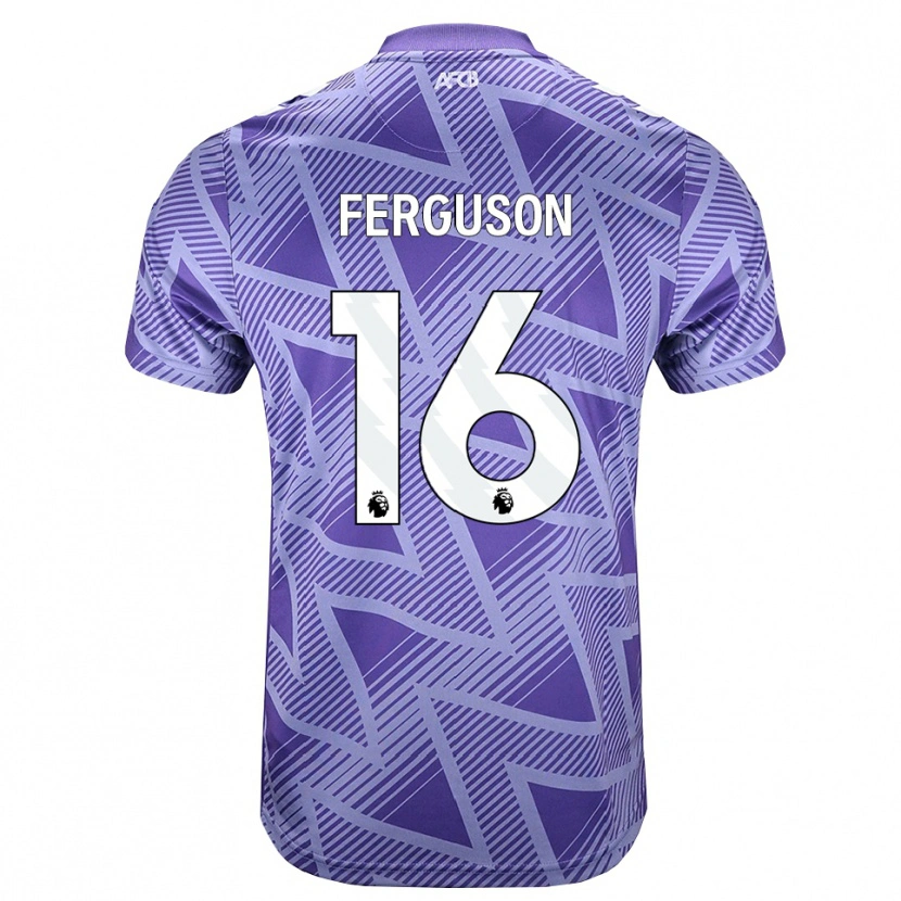 Danxen Dame Josh Ferguson #16 Blek Fiolettrød Hvit Bortetrøye Drakt Trøye 2026/27 Skjorter T-Skjorte